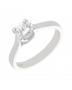 New 18ct White Gold 0.67 Carat Diamond Solitaire Ring