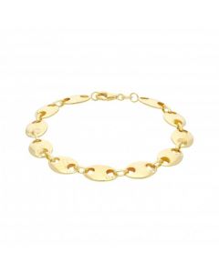 New 9ct Yellow Gold Puffed & Diamond-Cut Gucci Link Bracelet