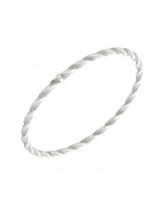 New Sterling Silver Moondust Twisted Design Push-On Bangle