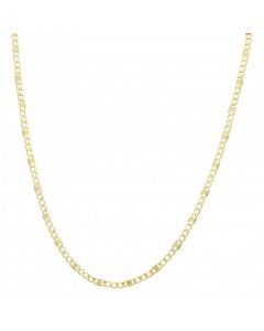 New 9ct Yellow Gold 18" Hollow Gucci Curb Link Chain Necklace