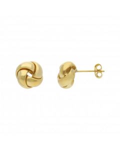 New 9ct Yellow Gold 4 Way Knot Stud Earrings