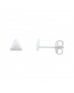 New Sterling Silver Tiny Triangle Stud Earrings