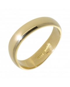 Pre-Owned 18ct Yellow Gold 5mm Wave Band Ring