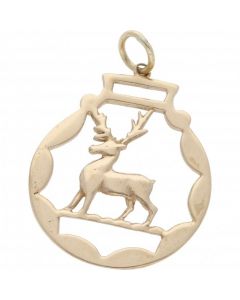 Pre-Owned 9ct Yellow Gold Stag Deer Charm Pendant