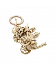 Pre-Owned 9ct Yellow Gold Steam Engine Charm