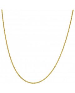 New 9ct Yellow Gold 16" Solid Curb Link Chain Necklace