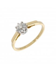 Pre-Owned 18ct Yellow Gold Old Cut 0.47ct Diamond Solitaire Ring