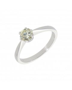 New 18ct White Gold 0.60 Carat Diamond Solitaire Ring