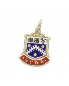 Pre-Owned 9ct Gold & Enamel Hyde Shield Charm