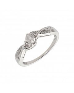 Pre-Owned 9ct White Gold Fancy Diamond Dress Ring