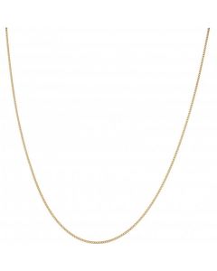 New 9ct Yellow Gold 18 Inch Close Curb Solid Link Chain Necklace