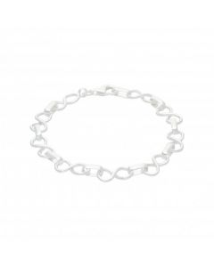 New Sterling Silver Infinity Link Ladies Bracelet