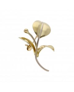 Pre-Owned 18ct Yellow Gold Leaf Vine Brooch