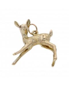 Pre-Owned 9ct Yellow Gold Deer Pendant