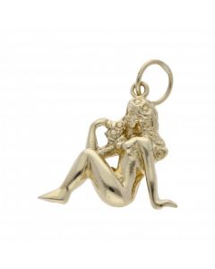 Pre-Owned 9ct Yellow Gold Female Figure Pendant