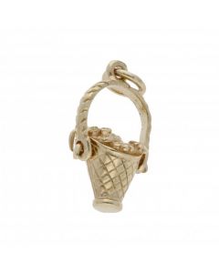 Pre-Owned 9ct Yellow Gold Flower Basket Charm