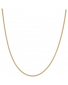 New 9ct Yellow Gold 18 Inch Solid Curb Chain Necklace