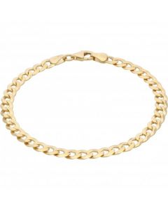 New 9ct Yellow Gold 7.5 Inch Solid Curb Bracelet 6g