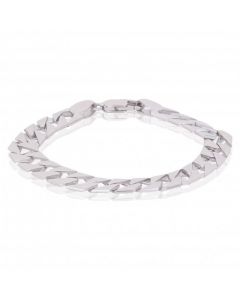 New Sterling Silver 6 Inch Childs Reversible Curb Link Bracelet