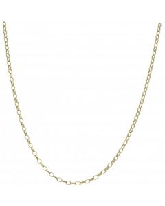 New 9ct Yellow Gold 20 Inch Oval Belcher Chain Necklace