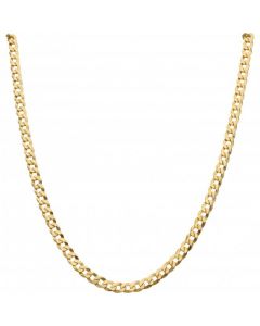 New 9ct Yellow Gold 22 Inch Solid Curb Link Chain Necklace 18.5g