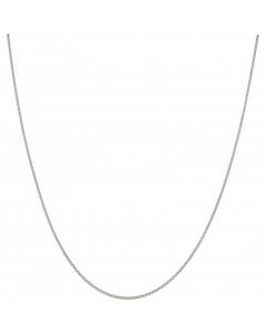 Pre-Owned 9ct White Gold 19.5 Inch Curb Chain Necklace