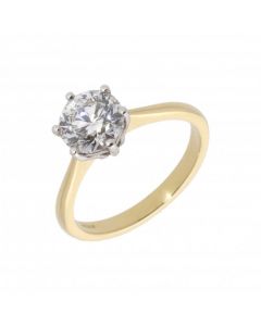 New 18ct Yellow Gold 1.52 Carat Diamond Solitaire Ring
