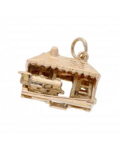 Pre-Owned 9ct Yellow Gold Train Station Charm