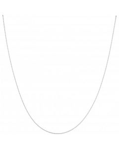 New 9ct White Gold 20 Inch Diamond-Cut Curb Link Chain Necklace