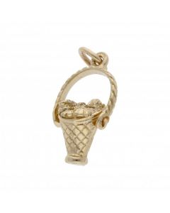 Pre-Owned 9ct Yellow Gold Flower Basket Charm