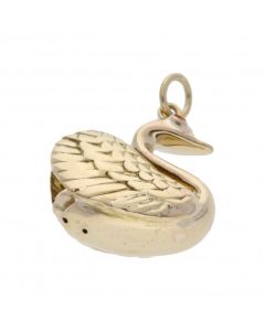 Pre-Owned 9ct Yellow Gold Hollow Swan Charm