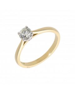 New 18ct Yellow Gold 0.53ct Diamond Solitaire Ring
