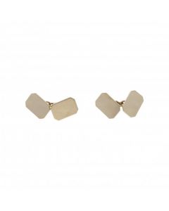 Pre-Owned 9ct Yellow Gold Rectangle Cufflinks
