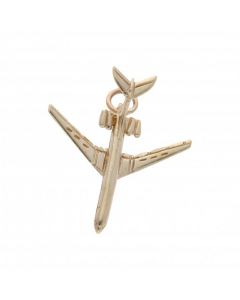 Pre-Owned 9ct Yellow Gold Aeroplane Charm