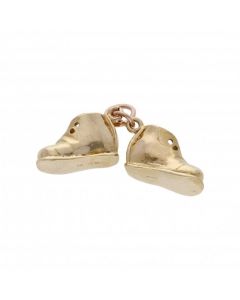 Pre-Owned 9ct Yellow Gold Pair Of Boots Charm