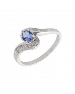 New 9ct White Gold Sapphire & Diamond Dress Ring