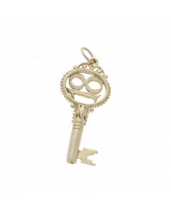Pre-Owned 9ct Yellow Gold Age 18 Key Pendant