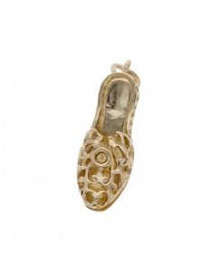 Pre-Owned 9ct Yellow Gold Ornate Slipper Shoe Charm
