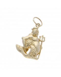 Pre-Owned 9ct Yellow Gold Neptune Charm Pendant