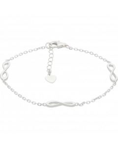 New Sterling Silver Triple Infinity Design Ladies Bracelet