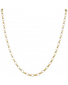 New 9ct Yellow Gold 20" Oval Link Belcher Chain Necklace 8.6g