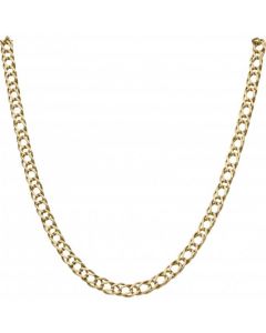 Pre-Owned 9ct Yellow Gold 17 Inch Double Curb Chain Necklace