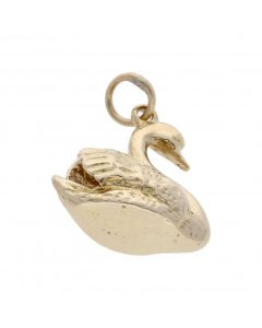 Pre-Owned 9ct Yellow Gold Hollow Swan Charm