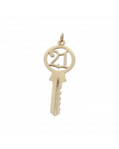 Pre-Owned 9ct Yellow Gold Age 21 Key Pendant