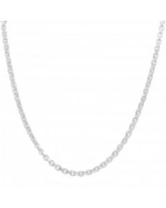 New Sterling Silver 24Inch Diamond-Cut Belcher Cable Link Chain