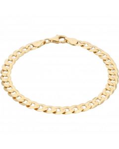 New 9ct Yellow Gold 8 Inch Solid Curb Bracelet 7.2g