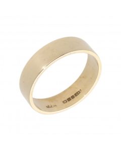 Pre-Owned 9ct Yellow Gold 6mm Flat Wedding Band Ring