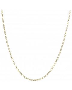 New 9ct Yellow Gold 22" Diamond-Cut Oval Belcher Chain Necklace
