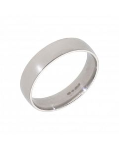 New Platinum 6mm Court Shaped Mens Wedding Ring