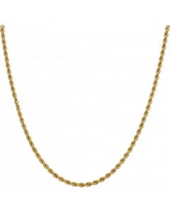 New 9ct Yellow Gold 20 Inch Hollow Rope Chain Necklace